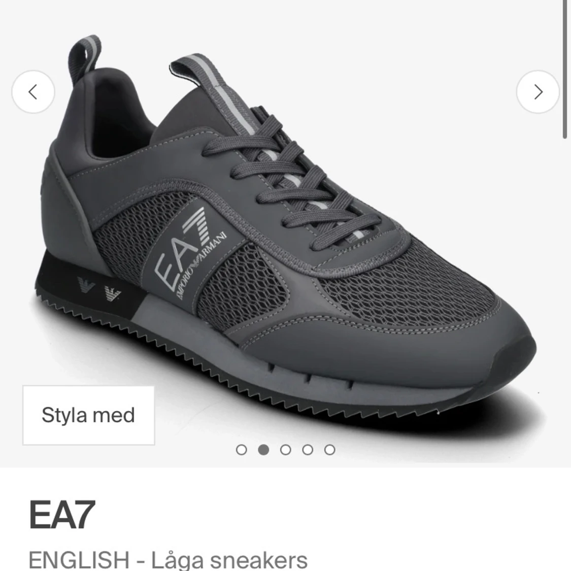Helt nya Grå EA7 Emporio Armani sneakers. Org pris 2299kr - 4