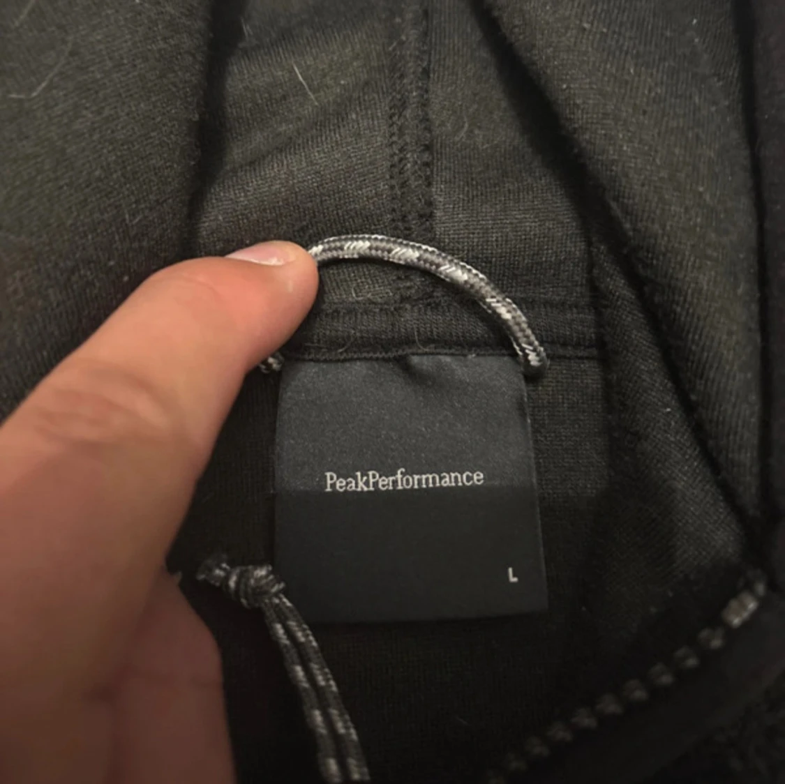 Svart fleece hoodie Peak Performance L - 2