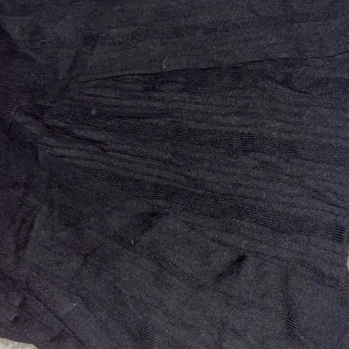 Svart ribbad långklänning XS - 3