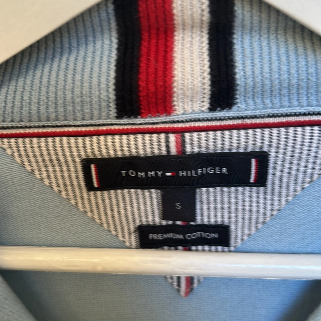 Ljusblå half zip tröja Tommy Hilfiger - 1