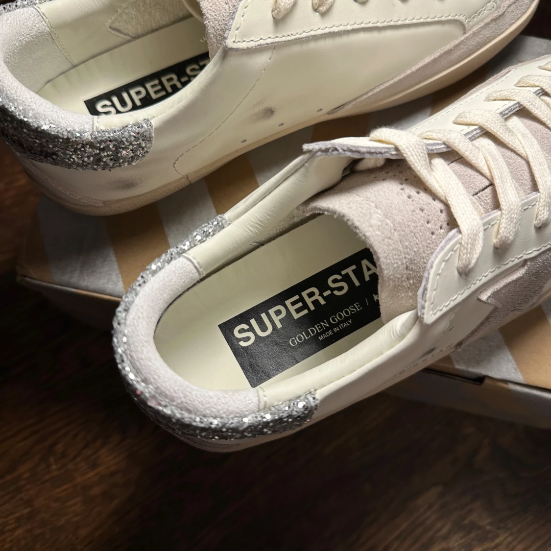 Golden Goose Superstar sneakers vit/silver - 1