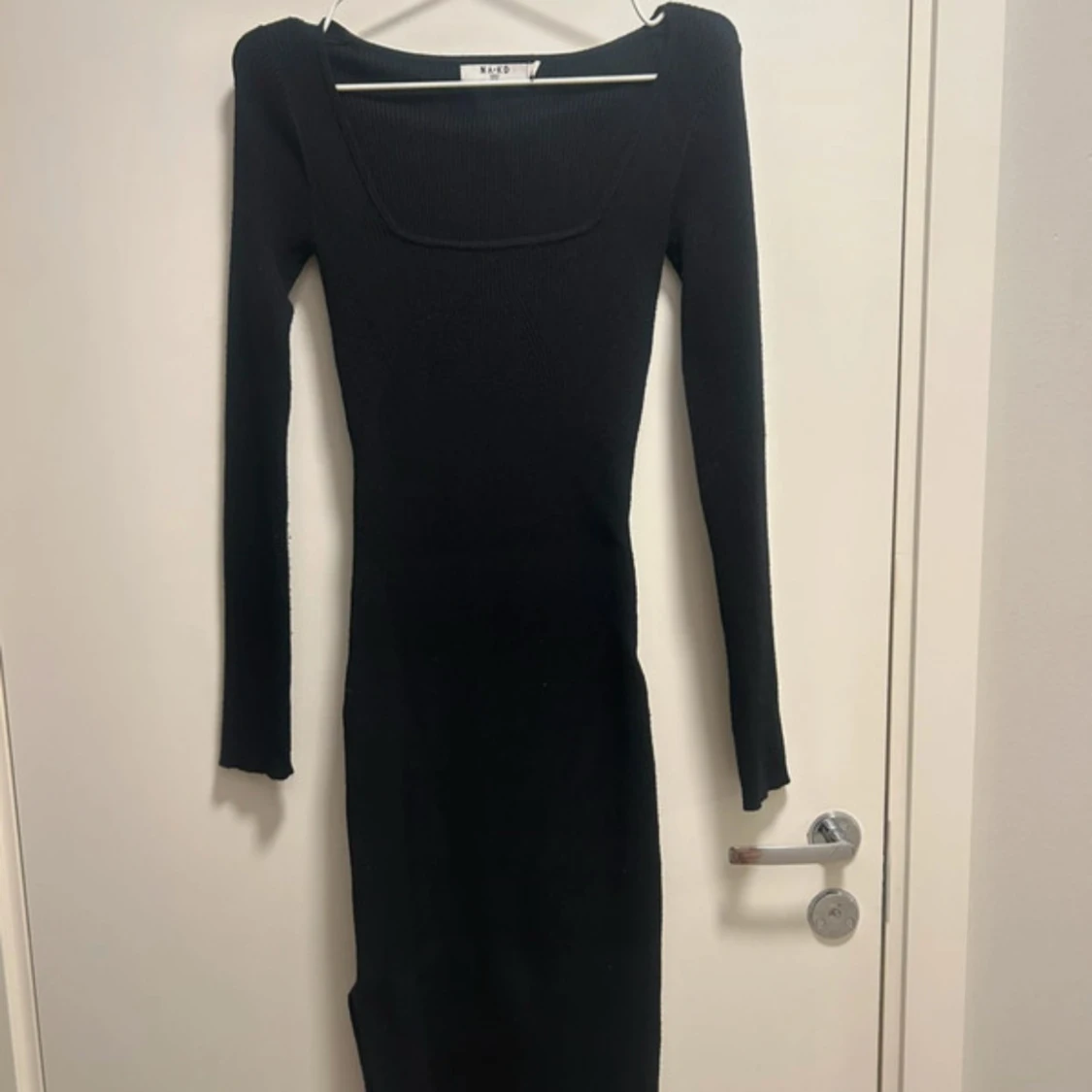 Stickad långklänning