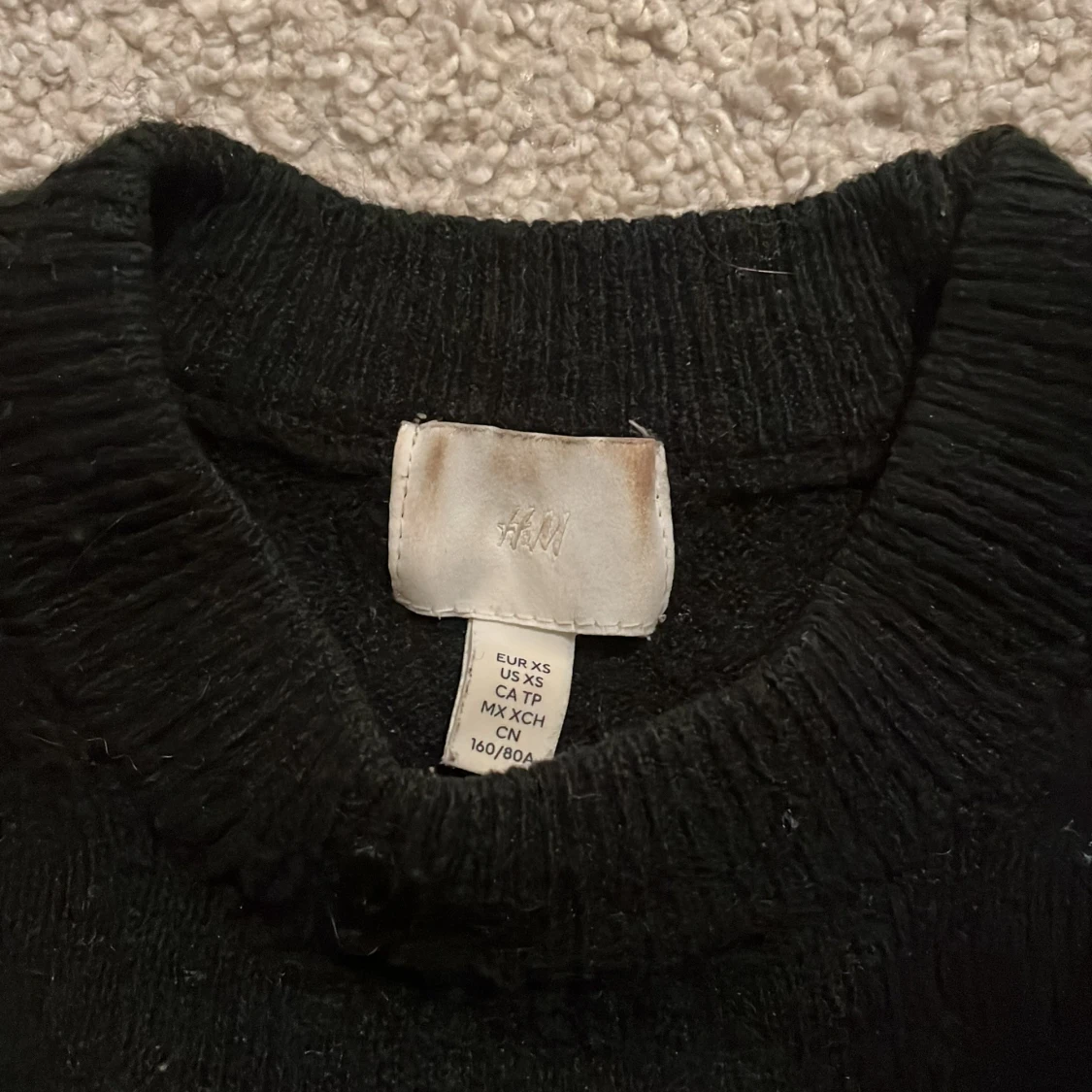 Svart stickad tröja från H&M XS - 1