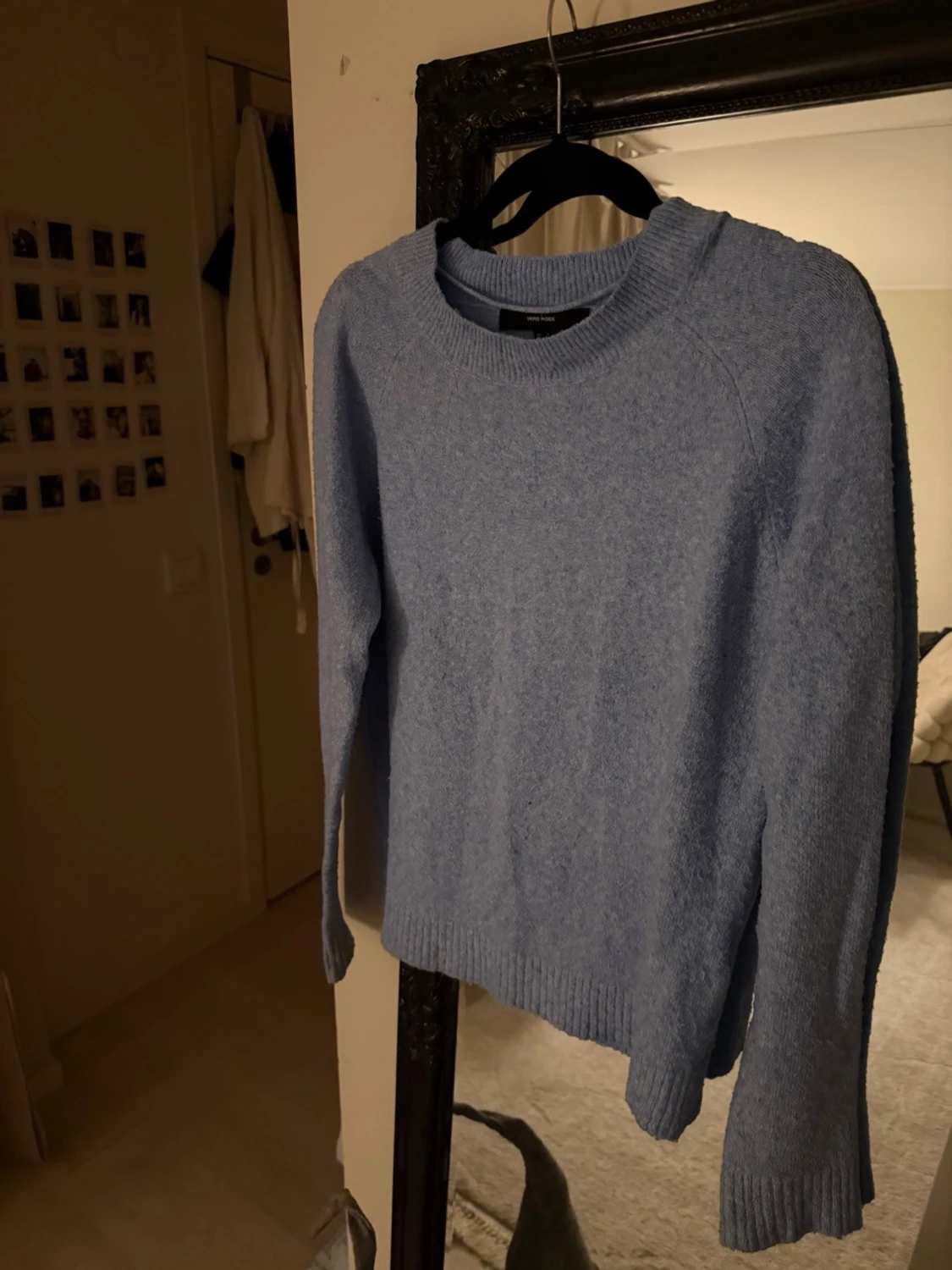 Ljusblå stickad tröja från Vero Moda