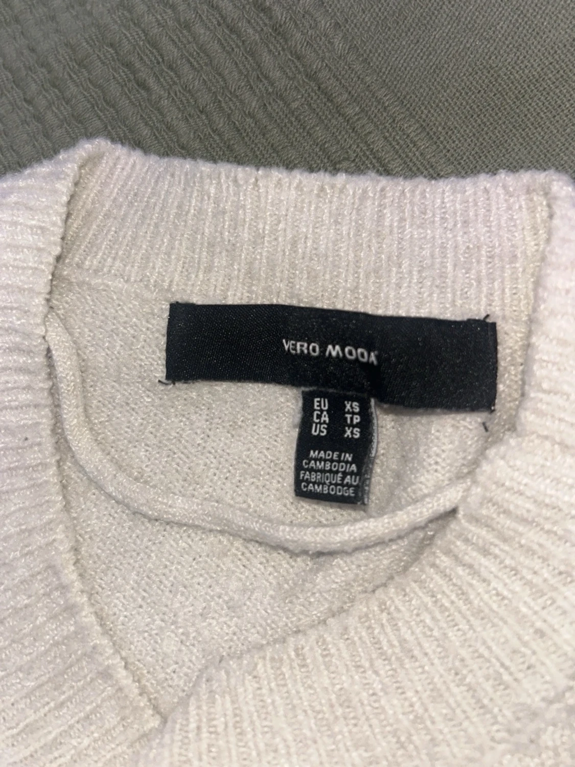 Vit stickad tröja Vero Moda XS - 1