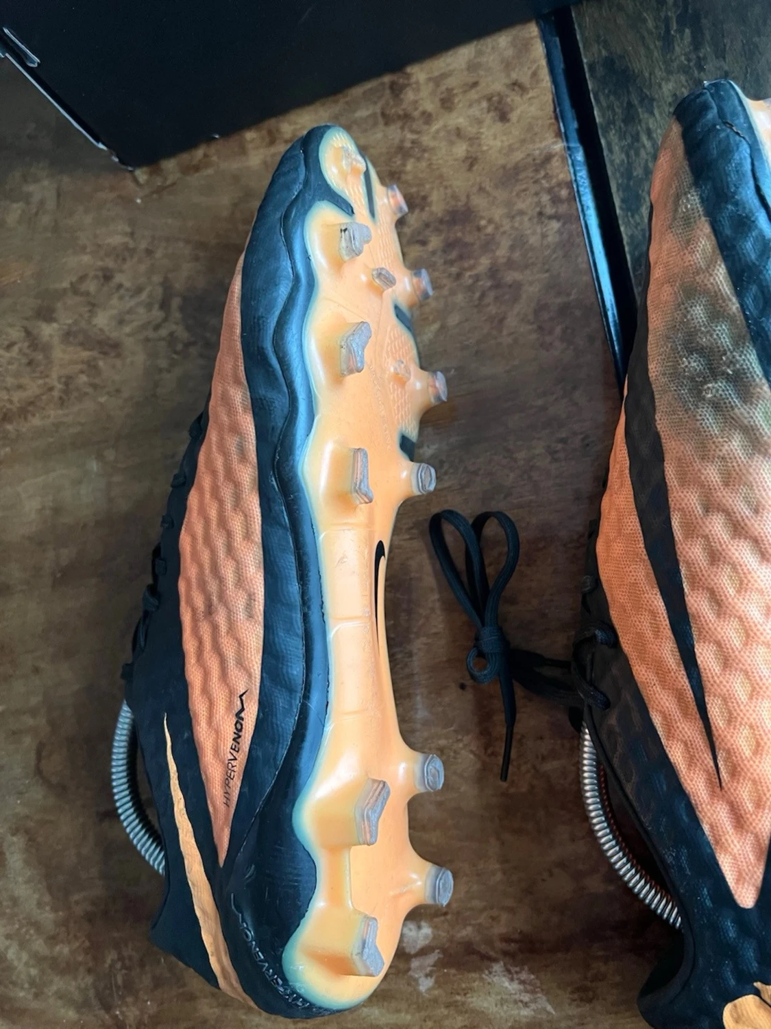 Nike Hypervenom fotbollsskor orange/svart - 4