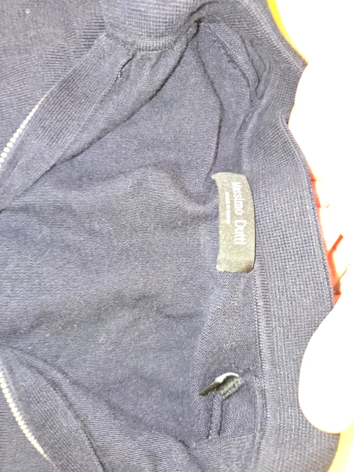 Mörkblå half zip tröja Massimo Dutti - 1