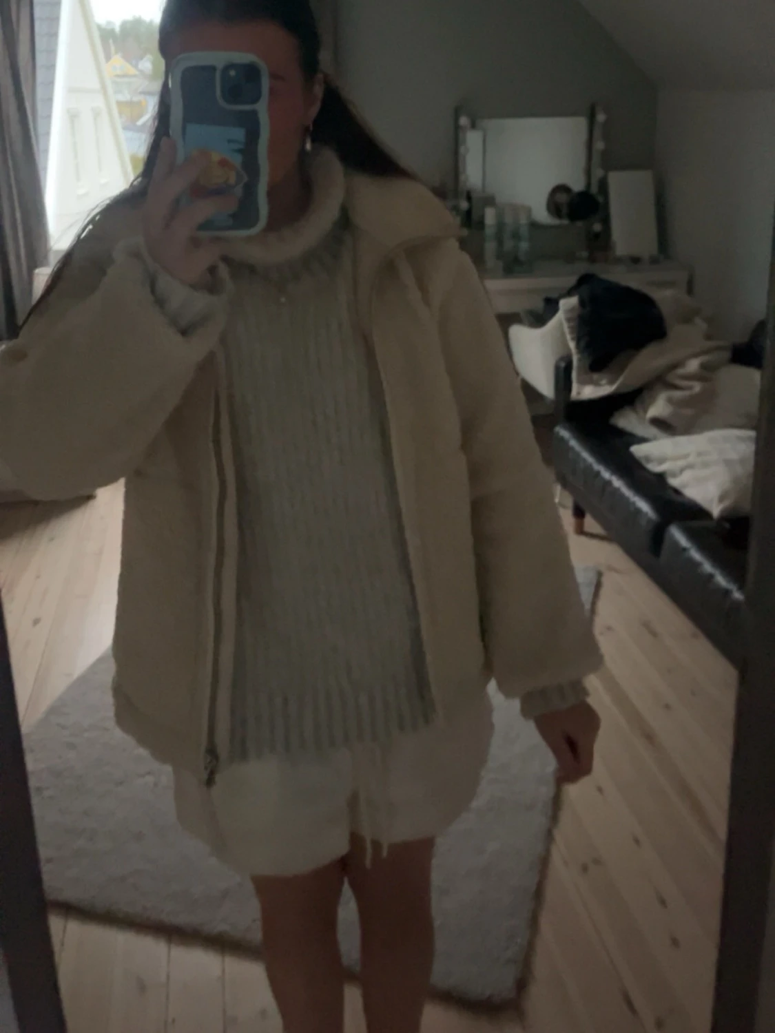 Beige teddyjacka - 1