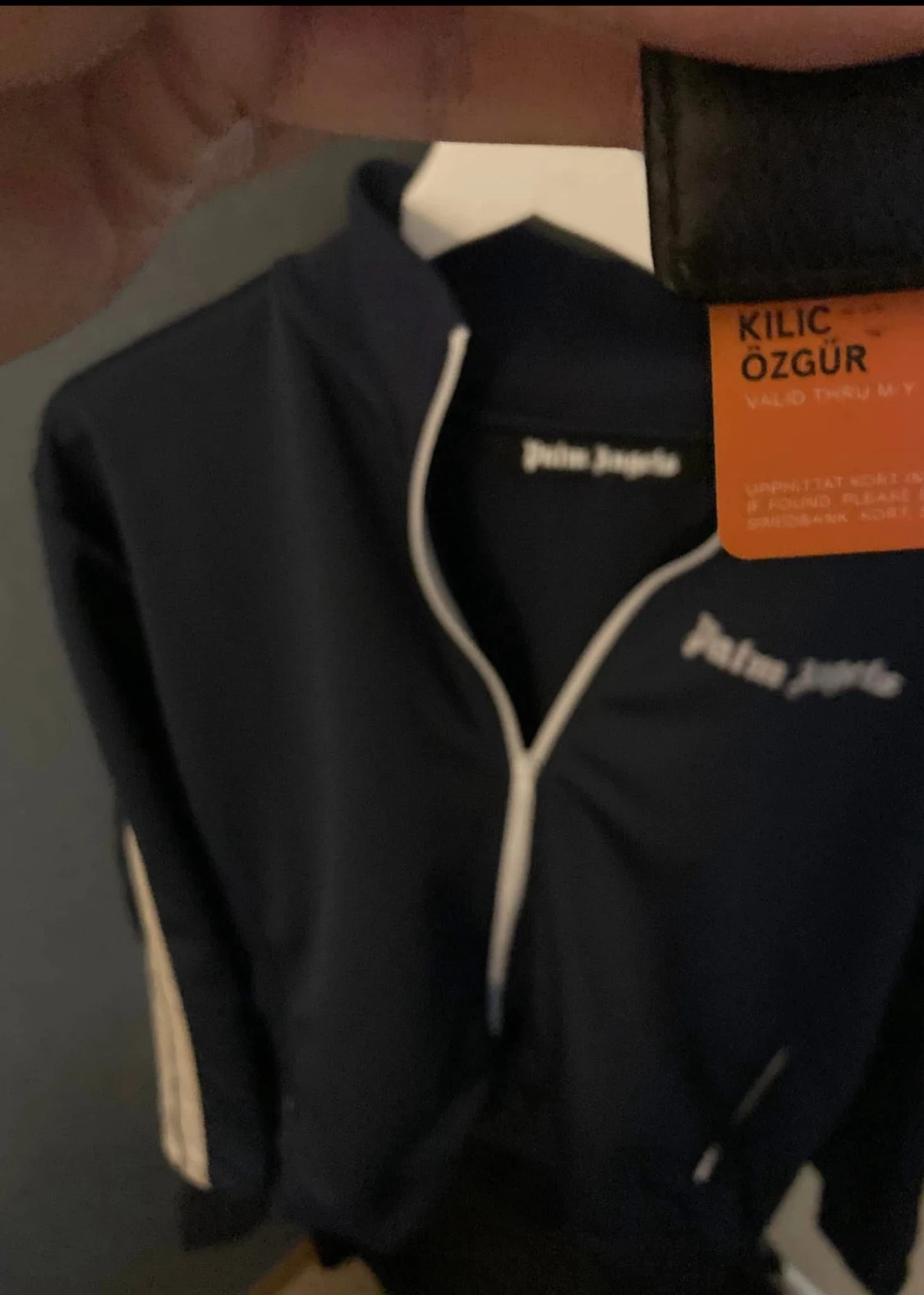 Mörkblå trackjacka från Palm Angels