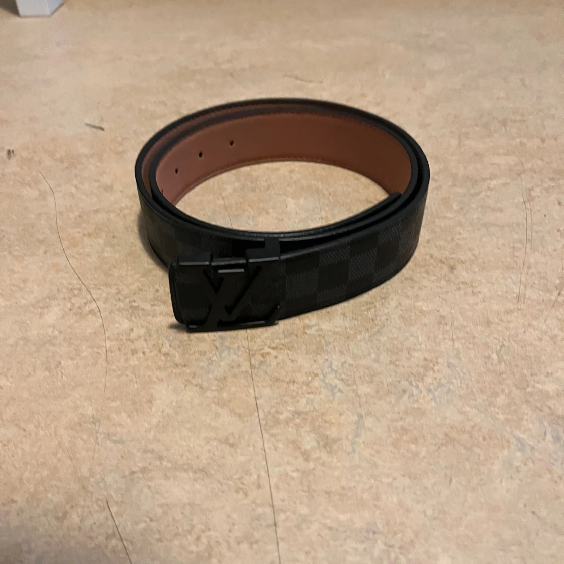 Louis Vuitton rutig svart bälte - 2