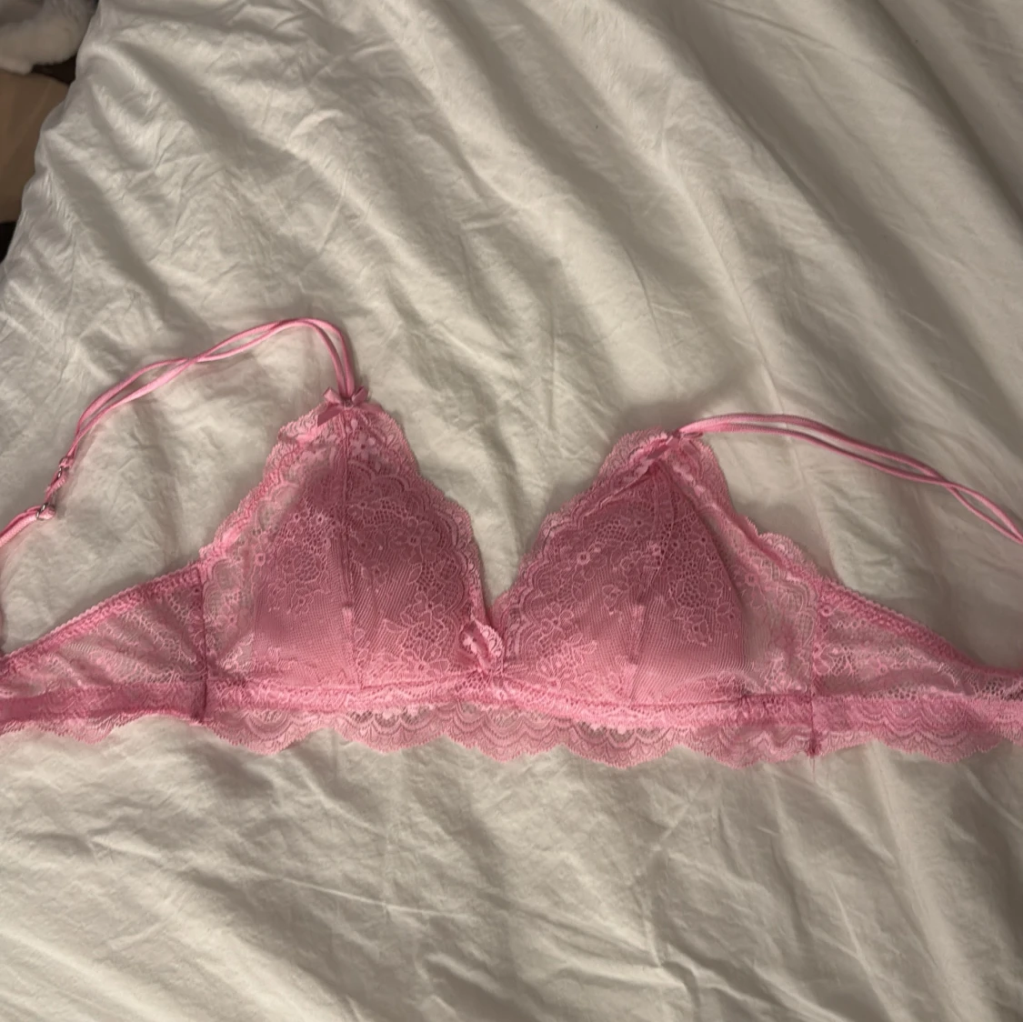 Rosa spets BH Lindex 