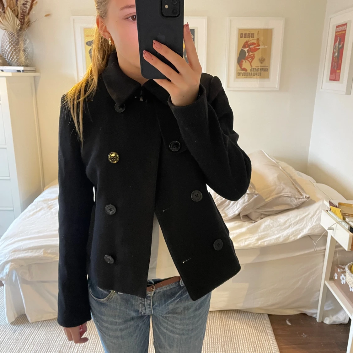 Kort svart kappa  - 2