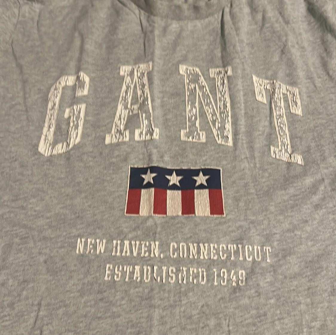 Grå GANT t-shirt med tryck - 1