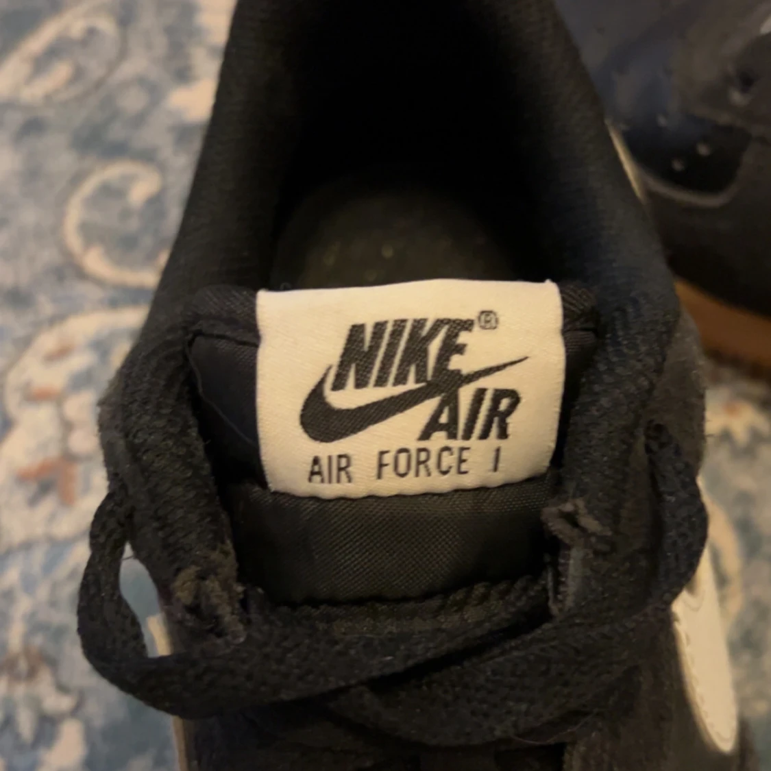 Nike Air Force 1 svart/gum sneakers - 2