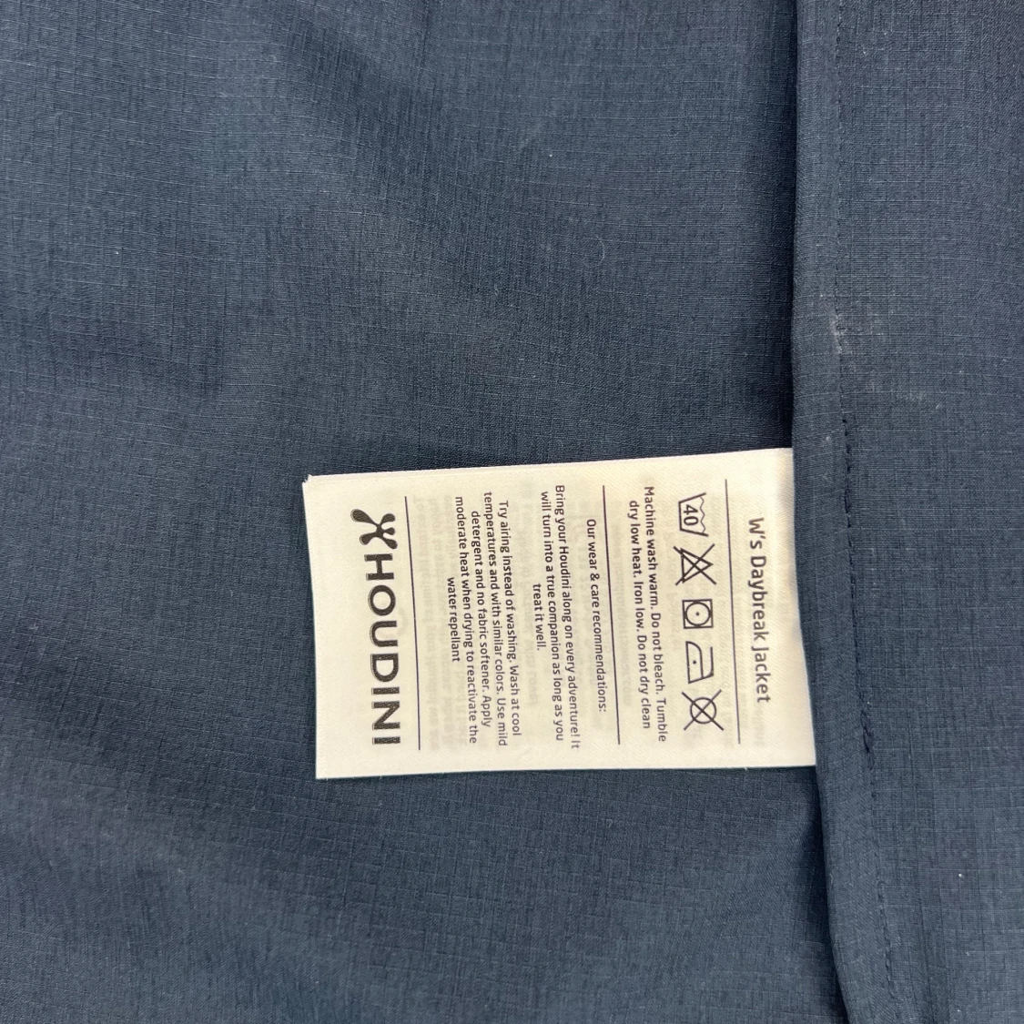 Mörkblå Houdini Daybreak vindjacka XS - 2