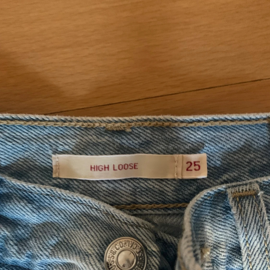 Levi's ljusblå wide jeans - 4