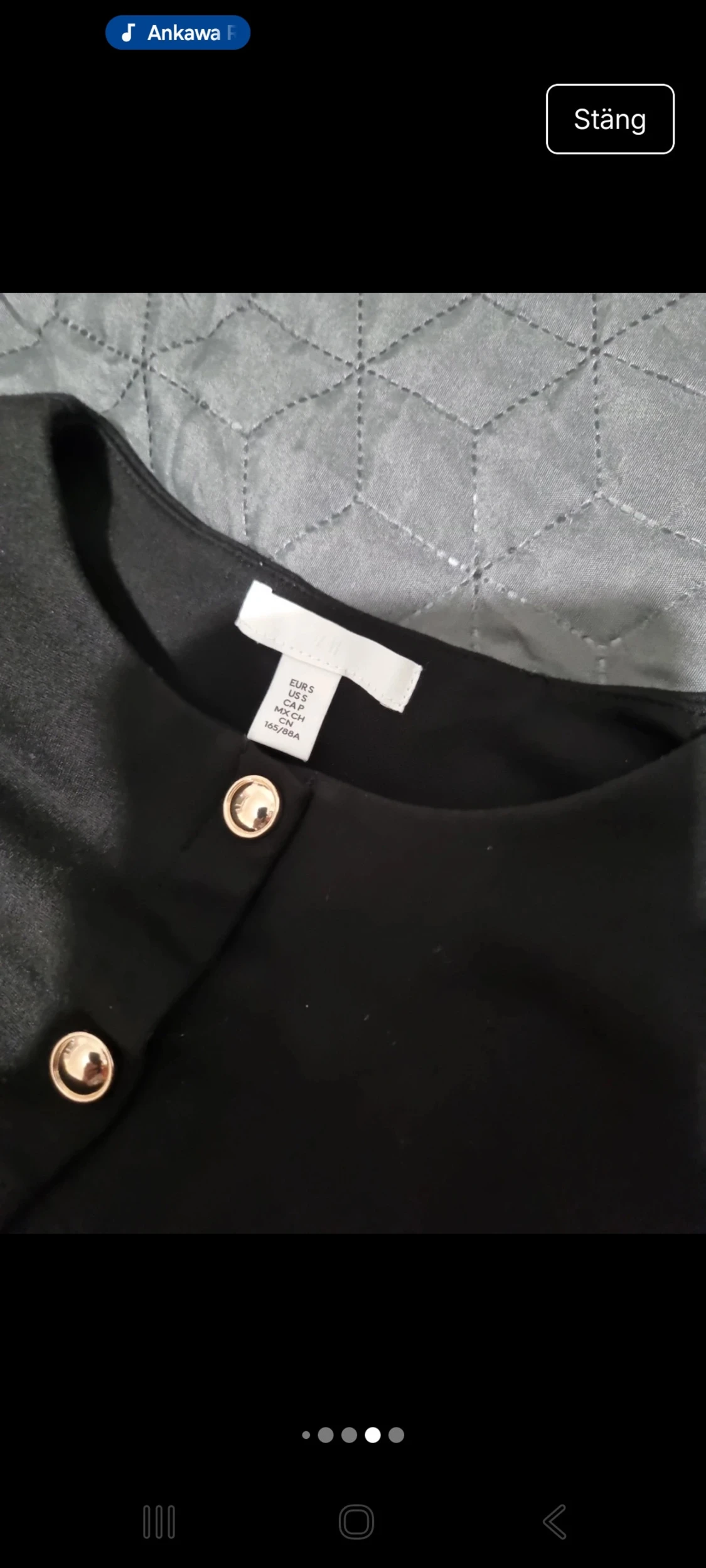 Svart kofta med guldknappar H&M - 2