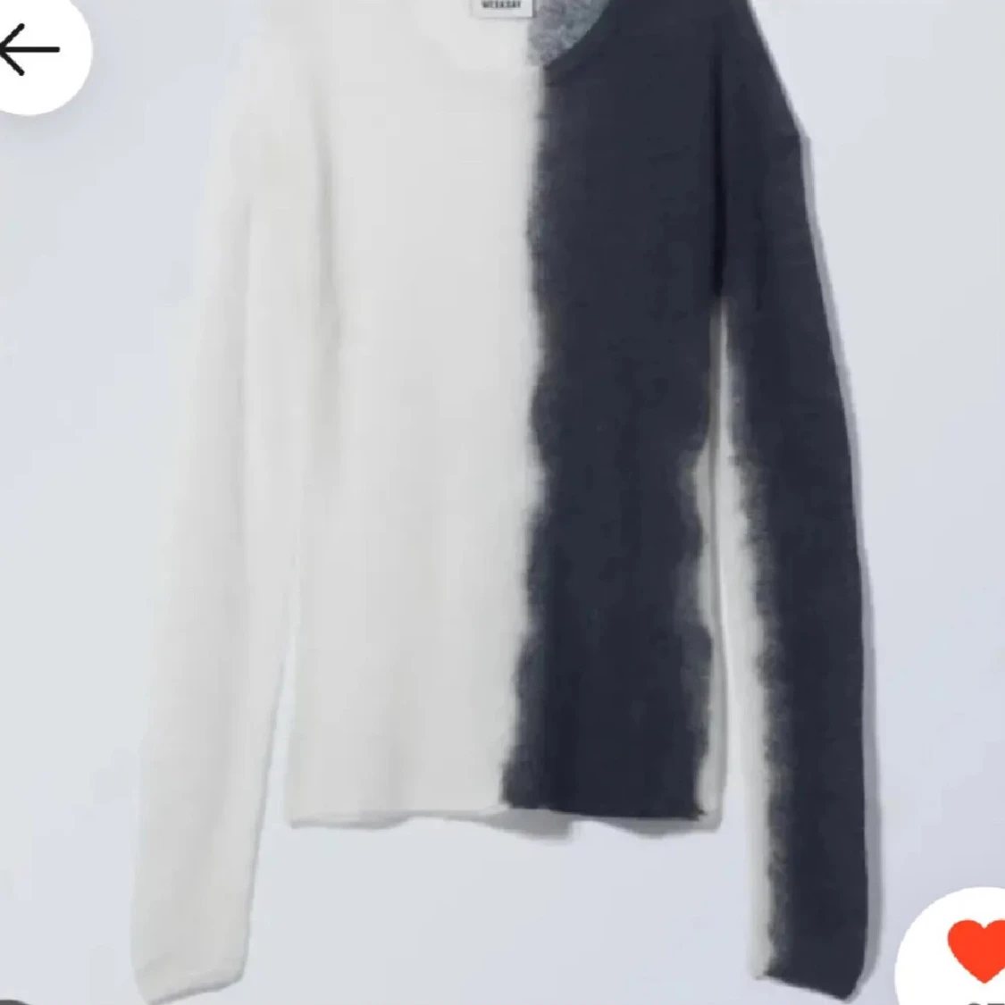 Vit och svart stickad tröja Weekday