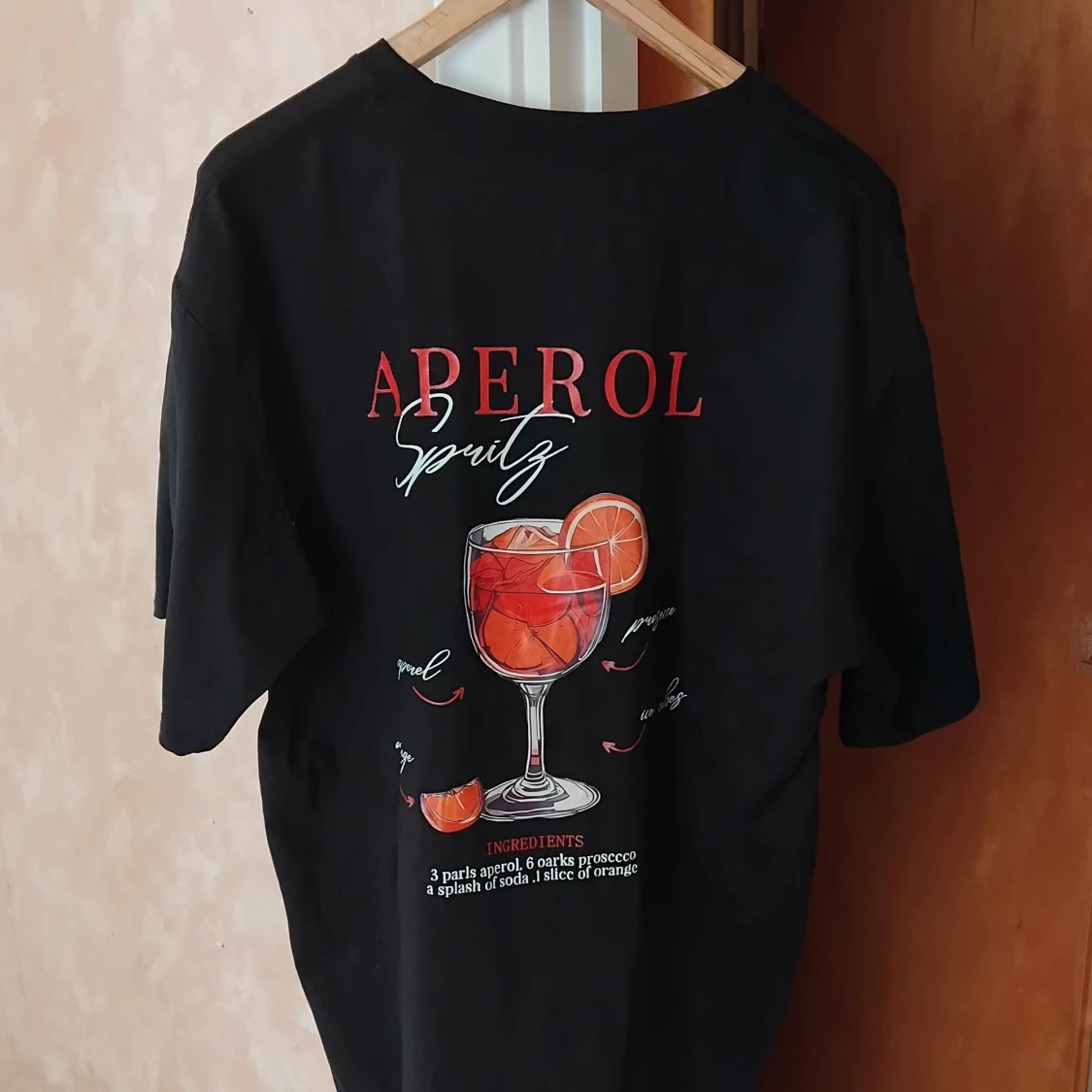 Svart Aperol Spritz t-shirt - 1