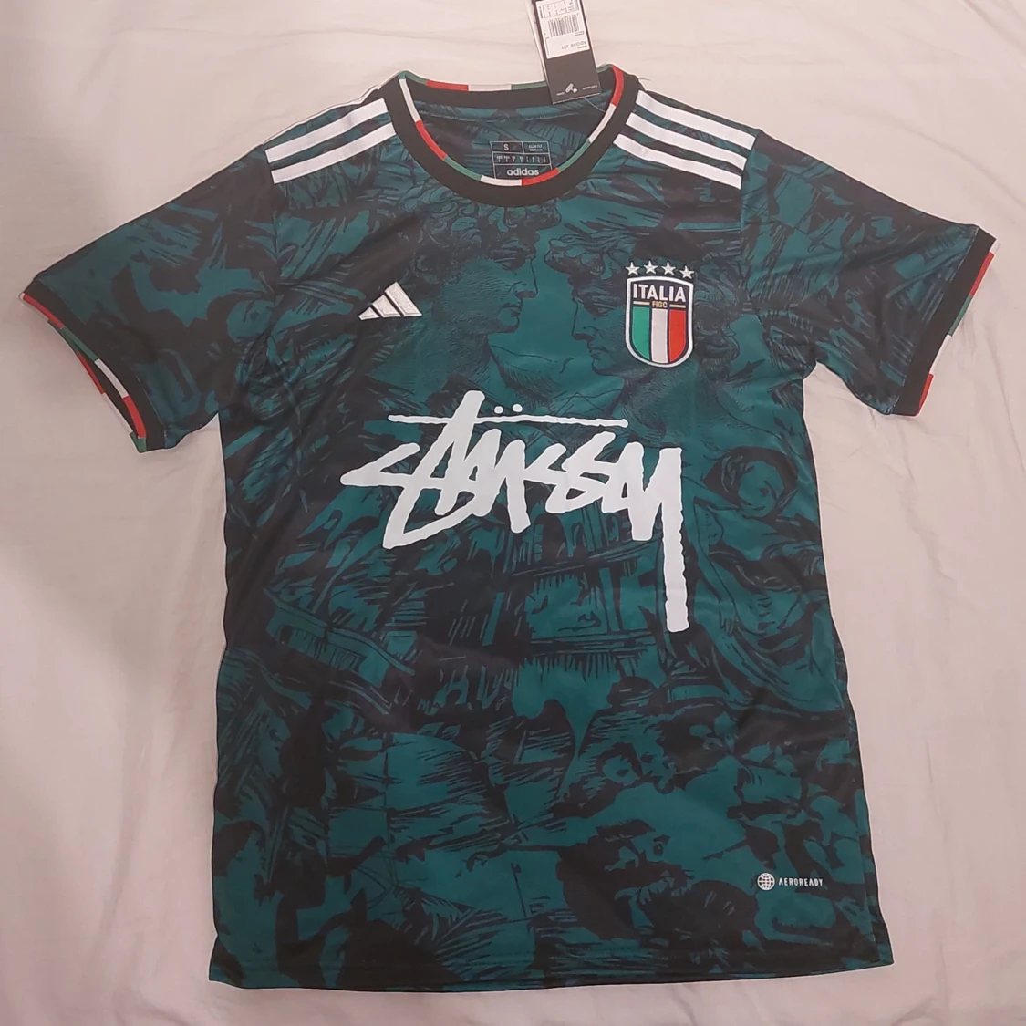 Italien Adidas x Stüssy fotbollströja S/M