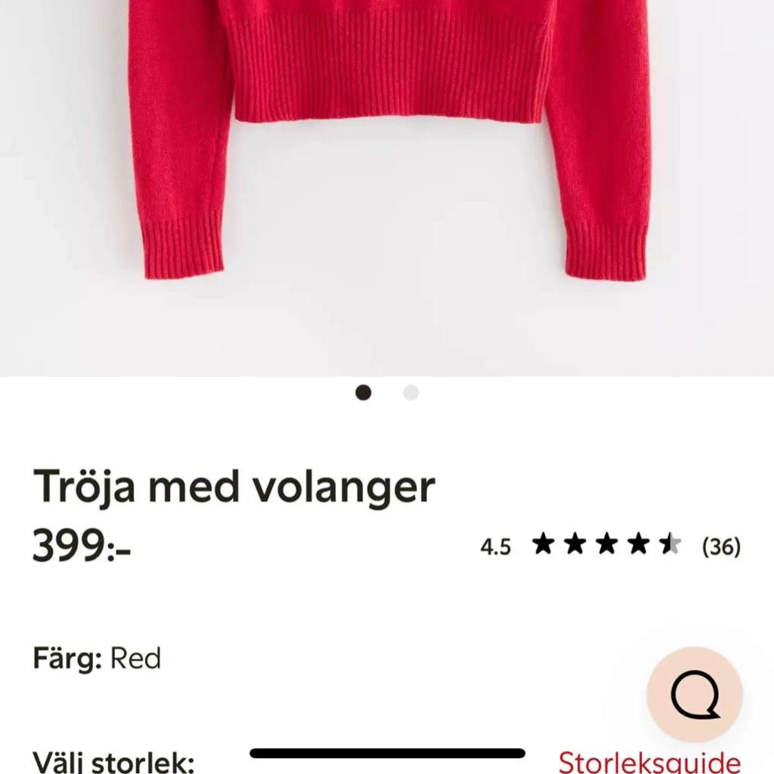 Stickad tröja röd - 3