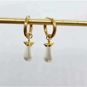 Örhängen med halsband  - Halsband längd-50cm, örhängen-3,5cm