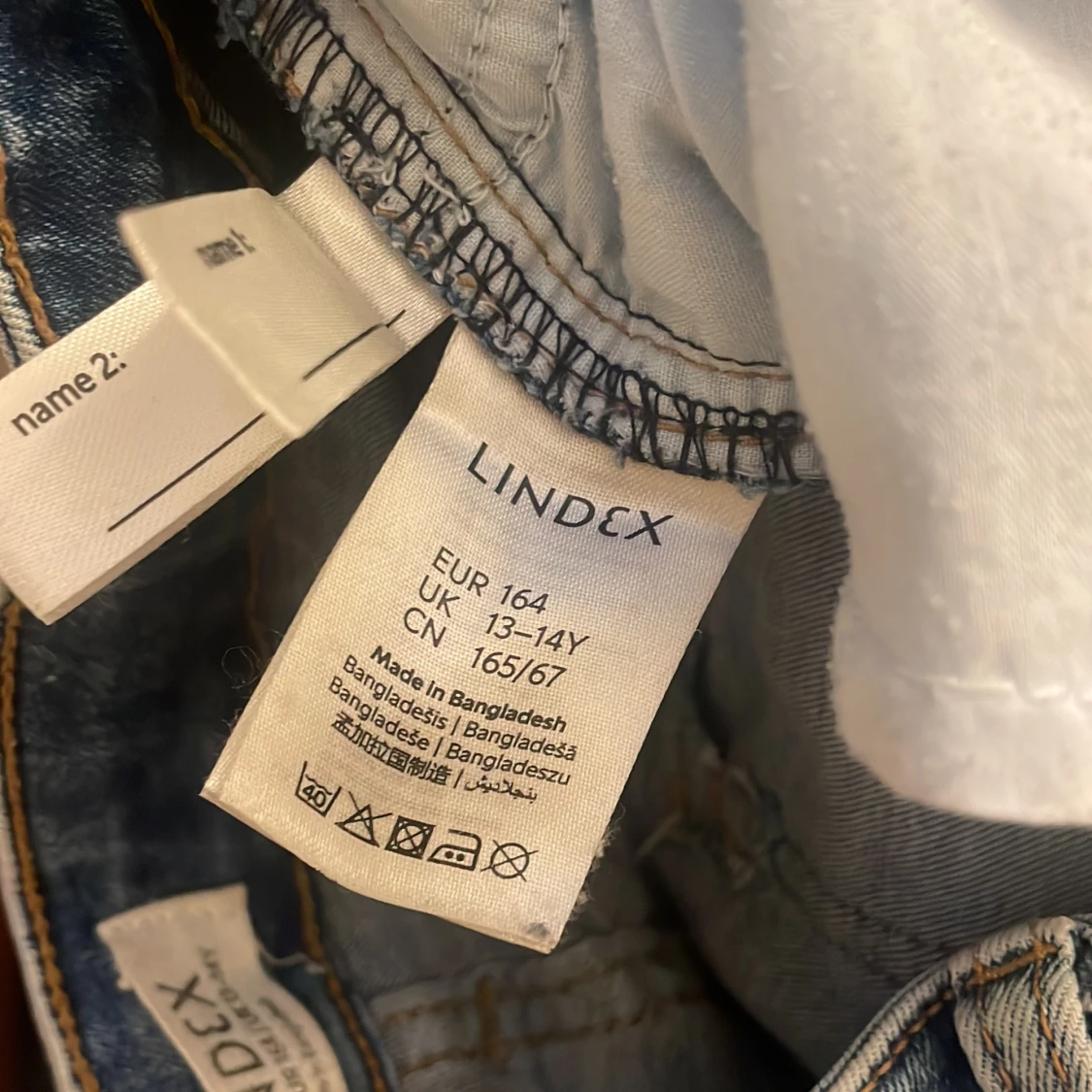 Blå bootcut jeans från Lindex - 4