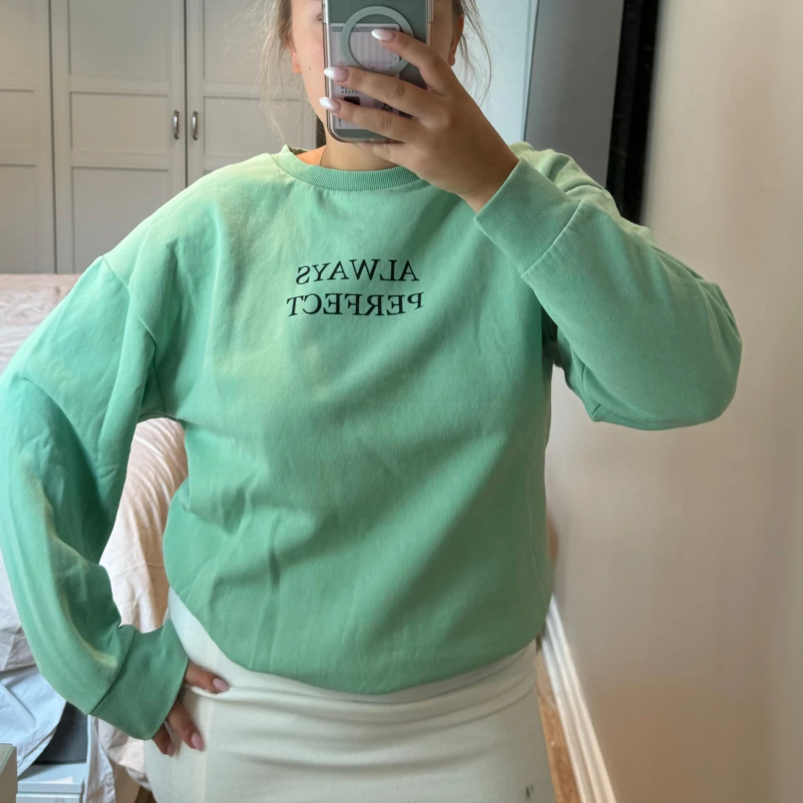 Mintgrön sweatshirt från Zara