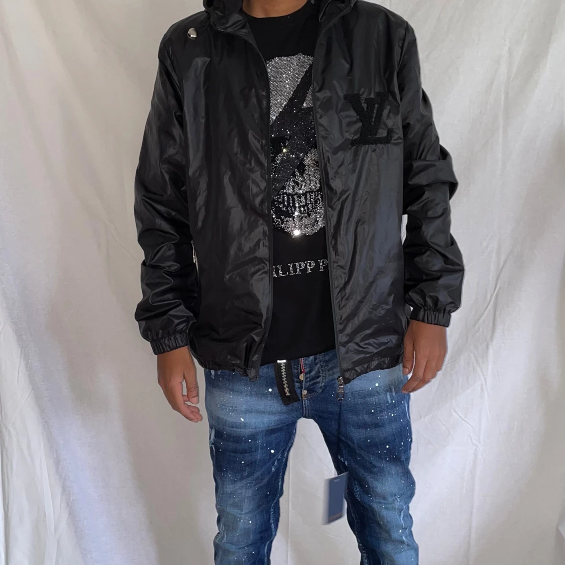 L.V vindjacka strl M svart  - 2