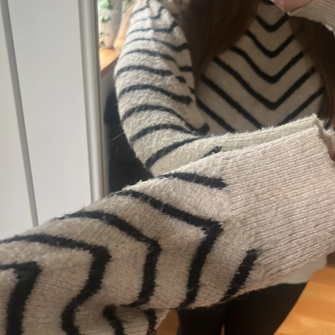 Randig stickad tröja från MNG str S - 2