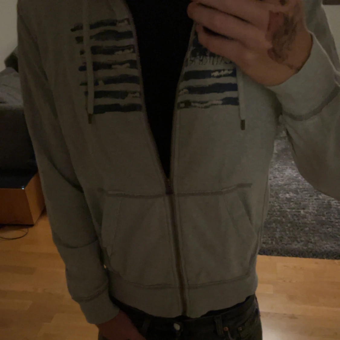 Grå hoodie Polo Jeans Company M/S - 1