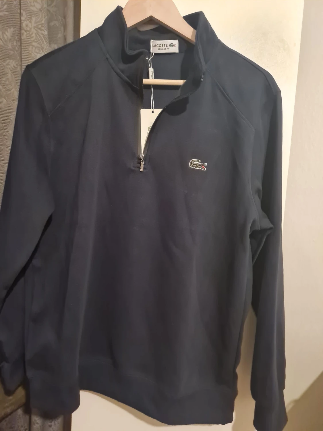 Marinblå half zip tröja från Lacoste - 1