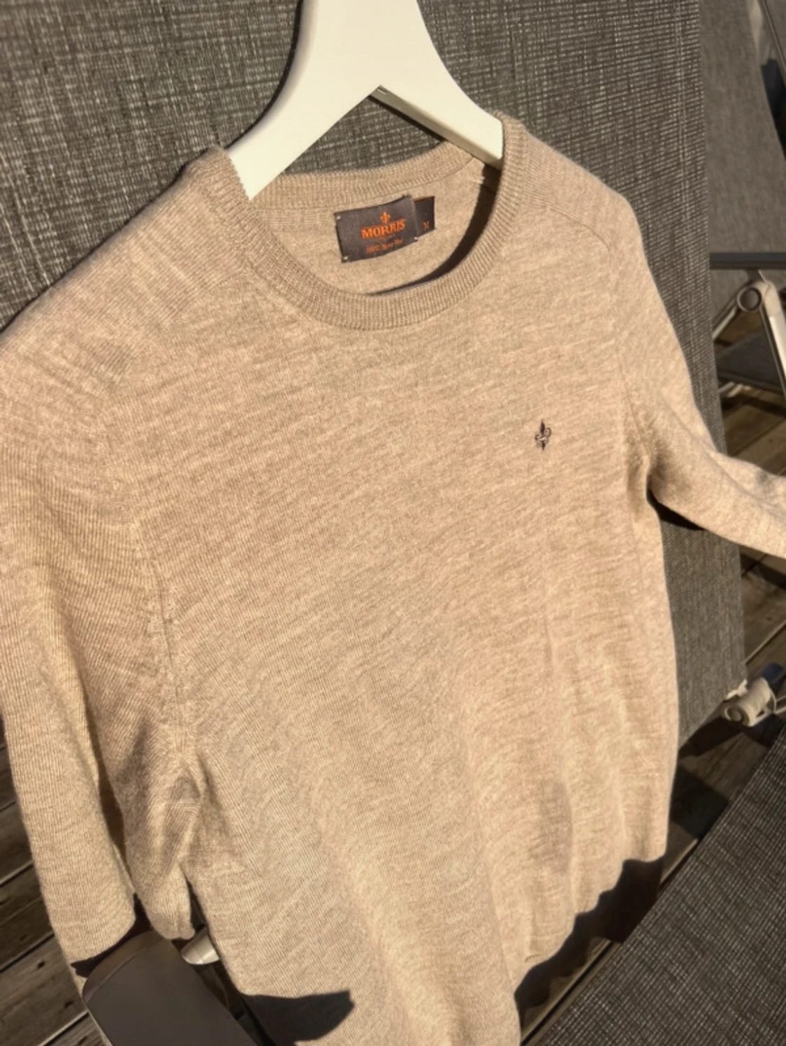 Beige stickad tröja från Morris - 1