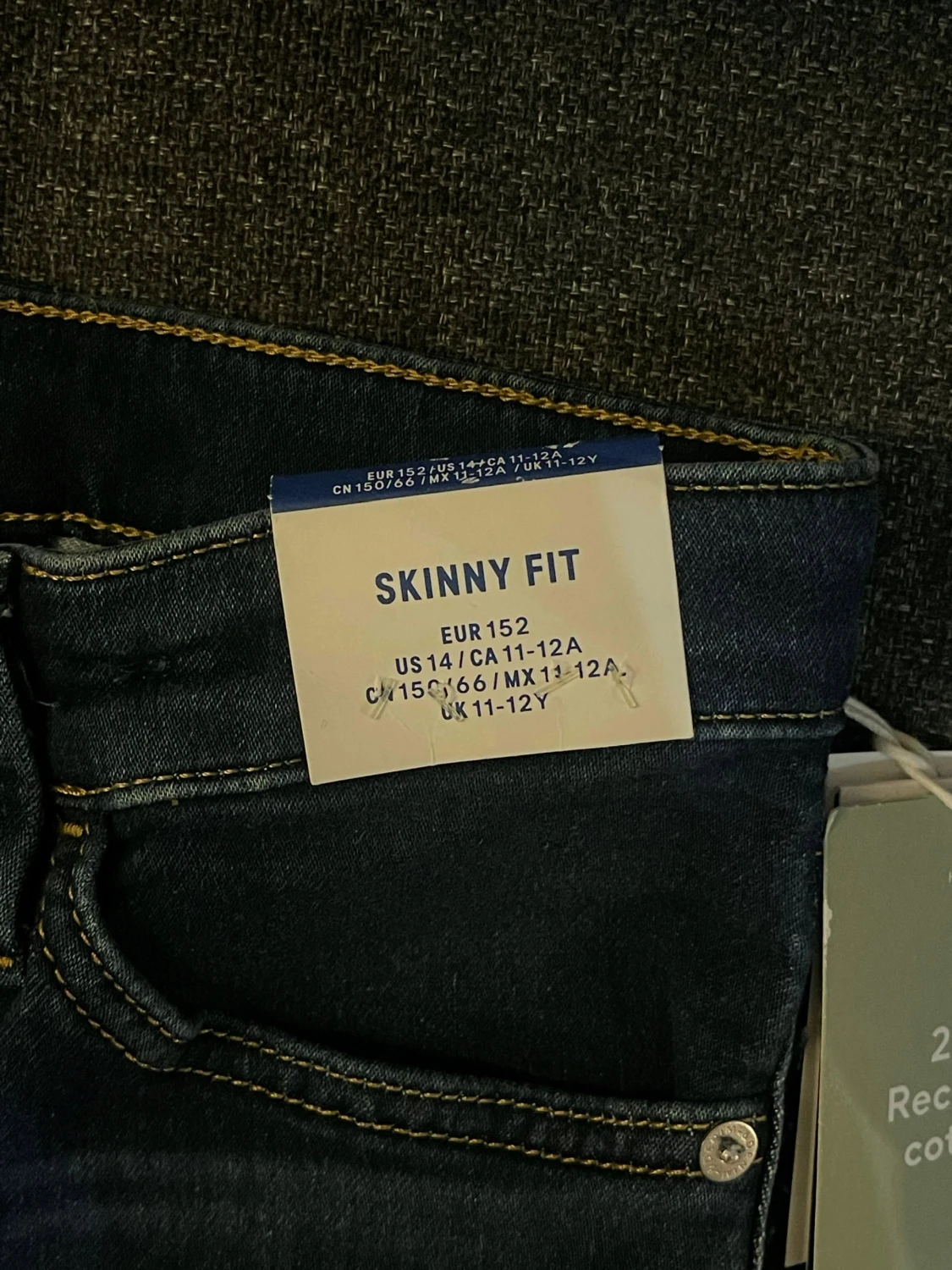 Mörkblå skinny jeans - 1