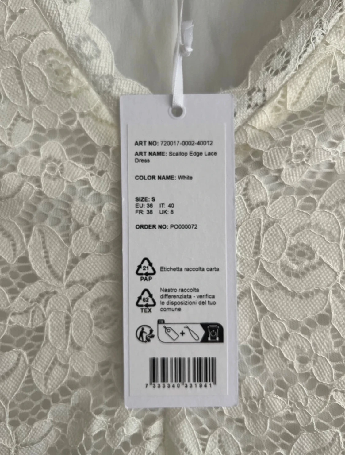 Vit spetsklänning från Bubbleroom S - 4