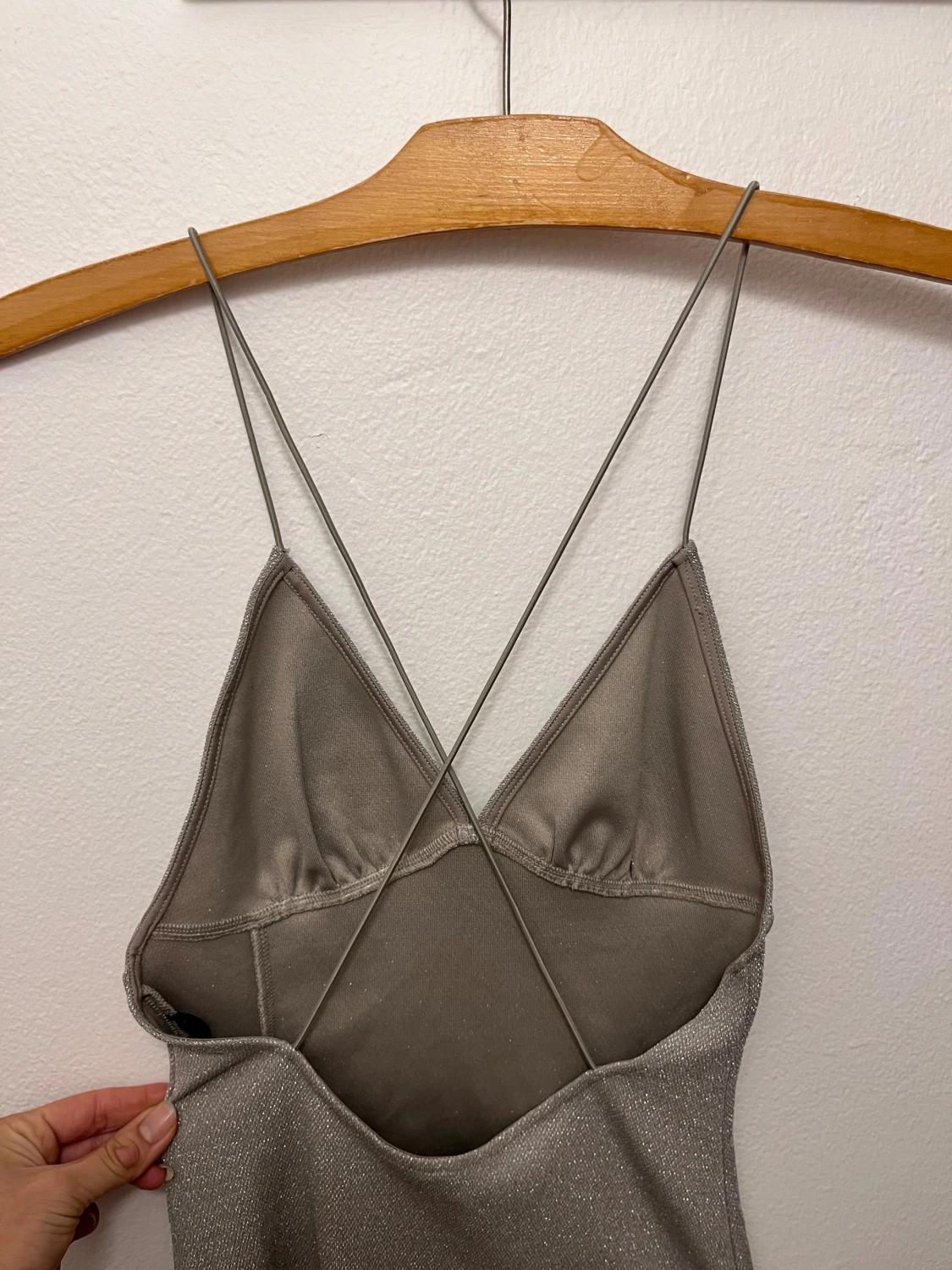 Glittrig silver klänning  - 1