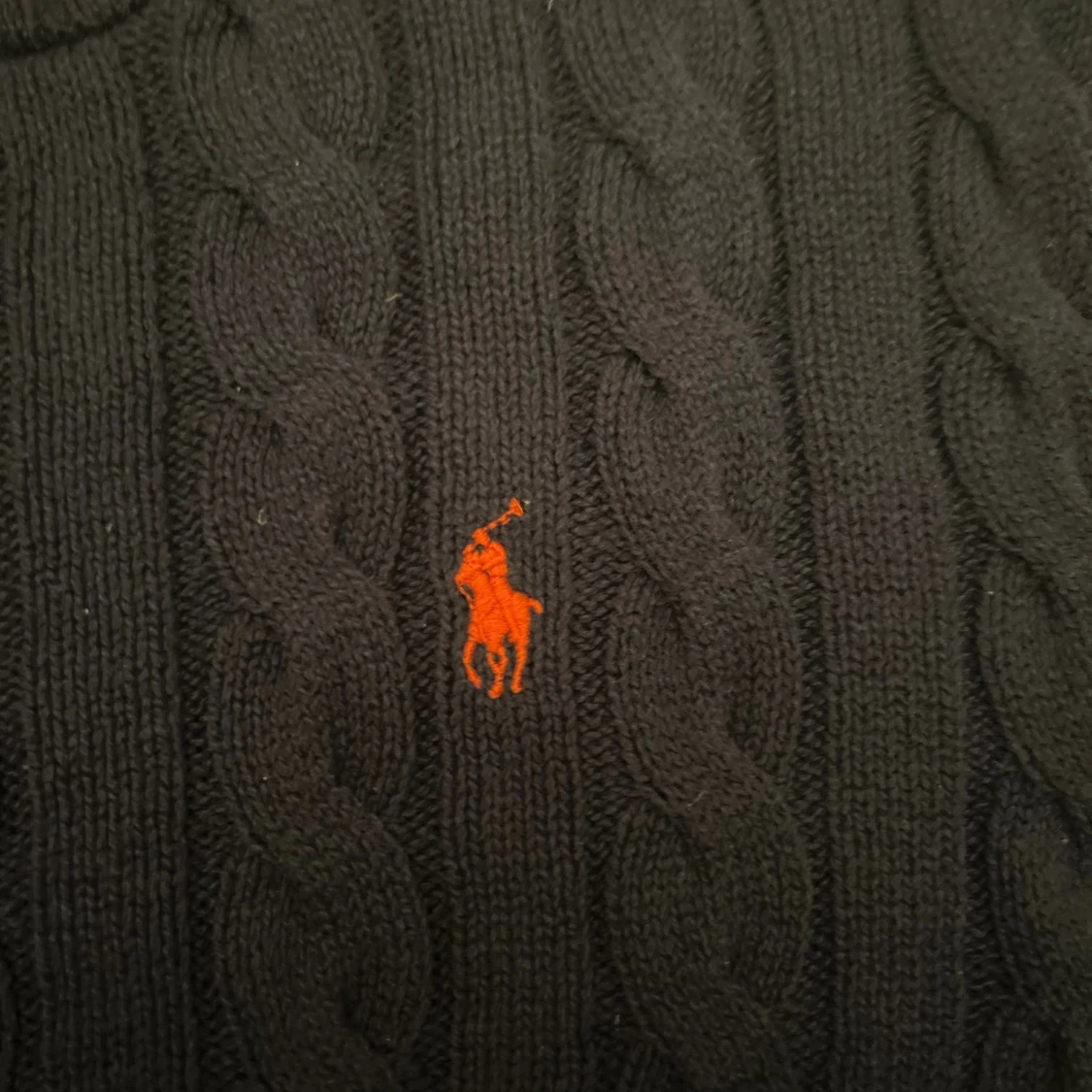 Mörkblå kabelstickad tröja Polo Ralph Lauren - 3