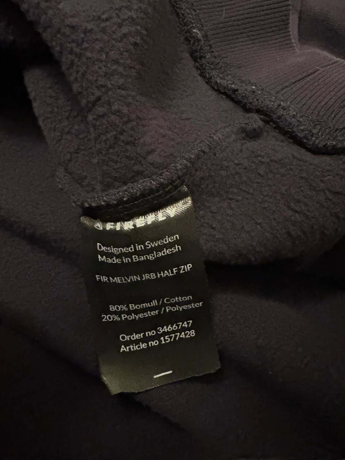 Mörkblå Firefly half zip hoodie - 3