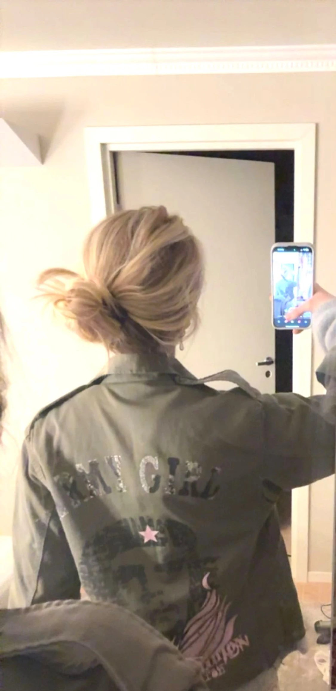 Army Girl grön overshirt med tryck - 1