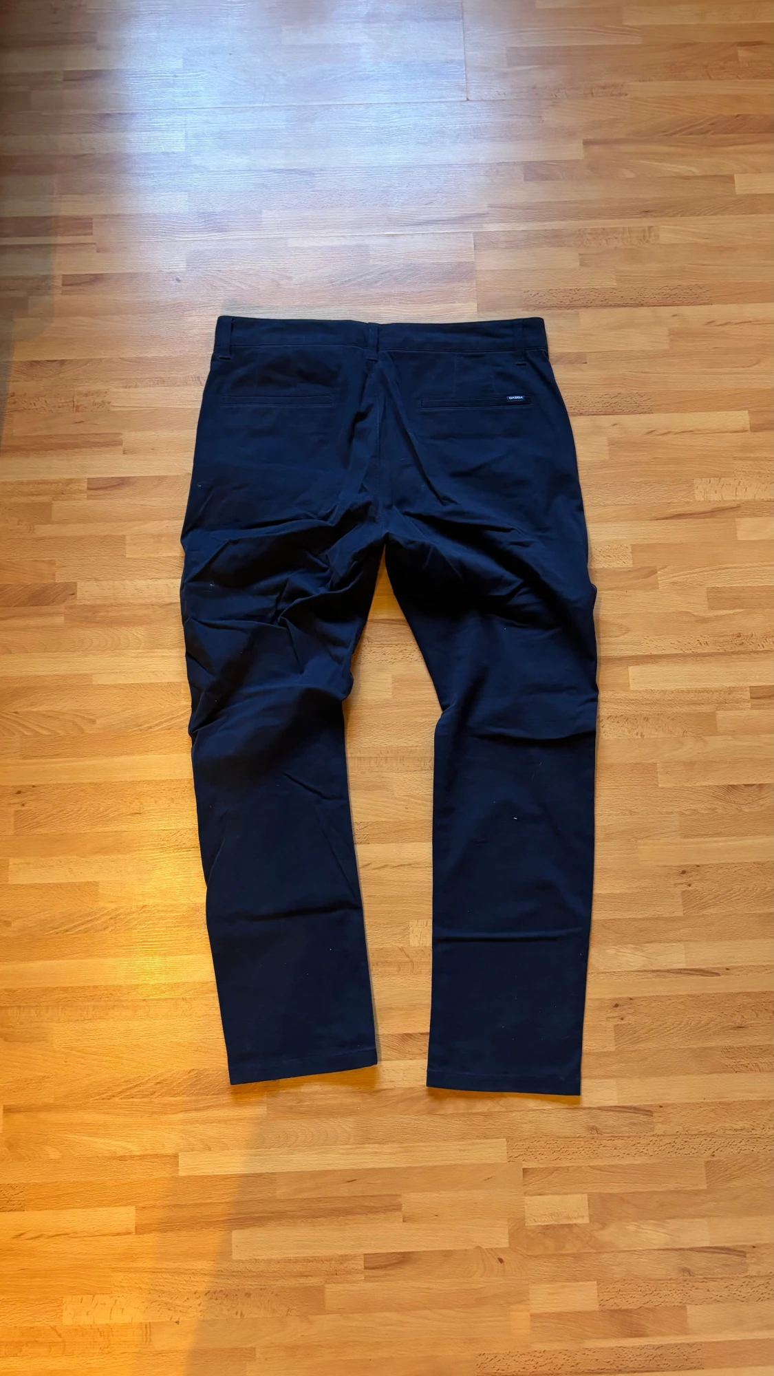 Mörkblå raka kostymbyxor