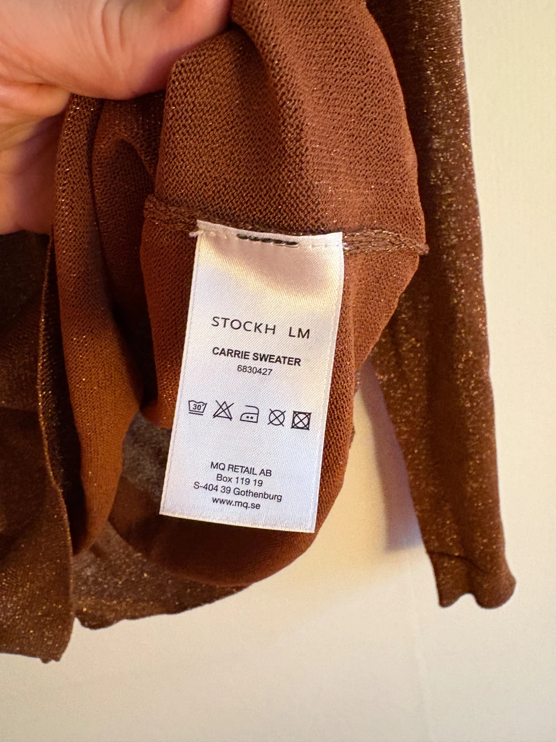 Brun glittrig tröja från Stockh LM - 3