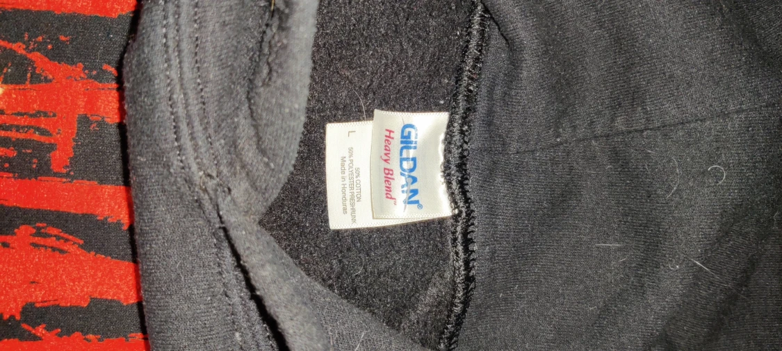 Svart In Flames hoodie med tryck - 2