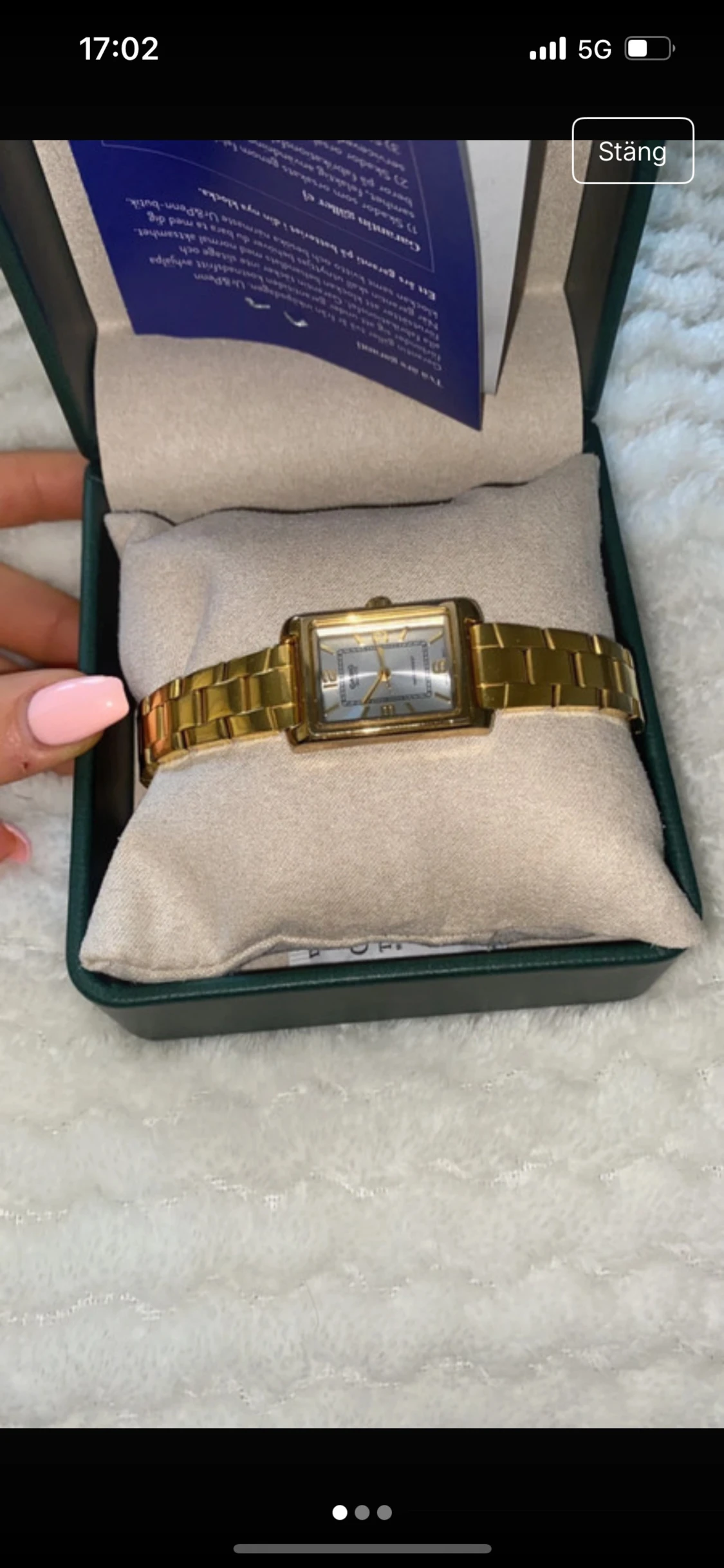 Casio guldfärgad fyrkantig klocka - 2