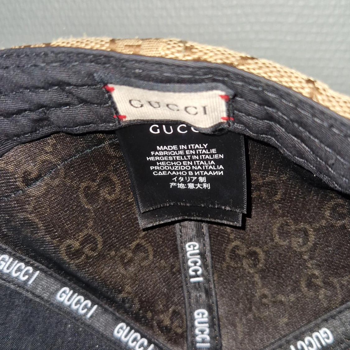 Gucci beige keps med GG-mönster - 2