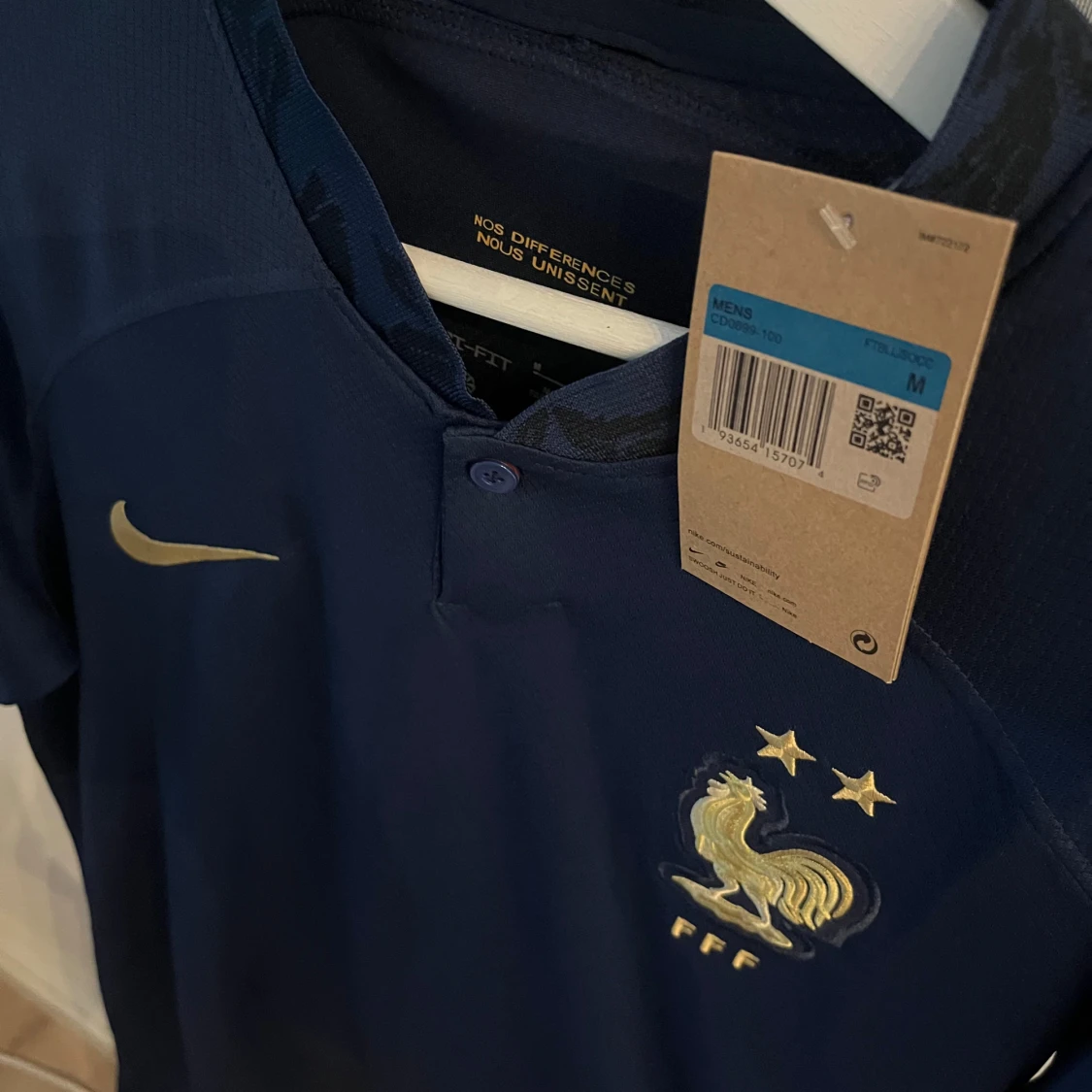 Frankrike fotbollströja Nike marinblå M - 2