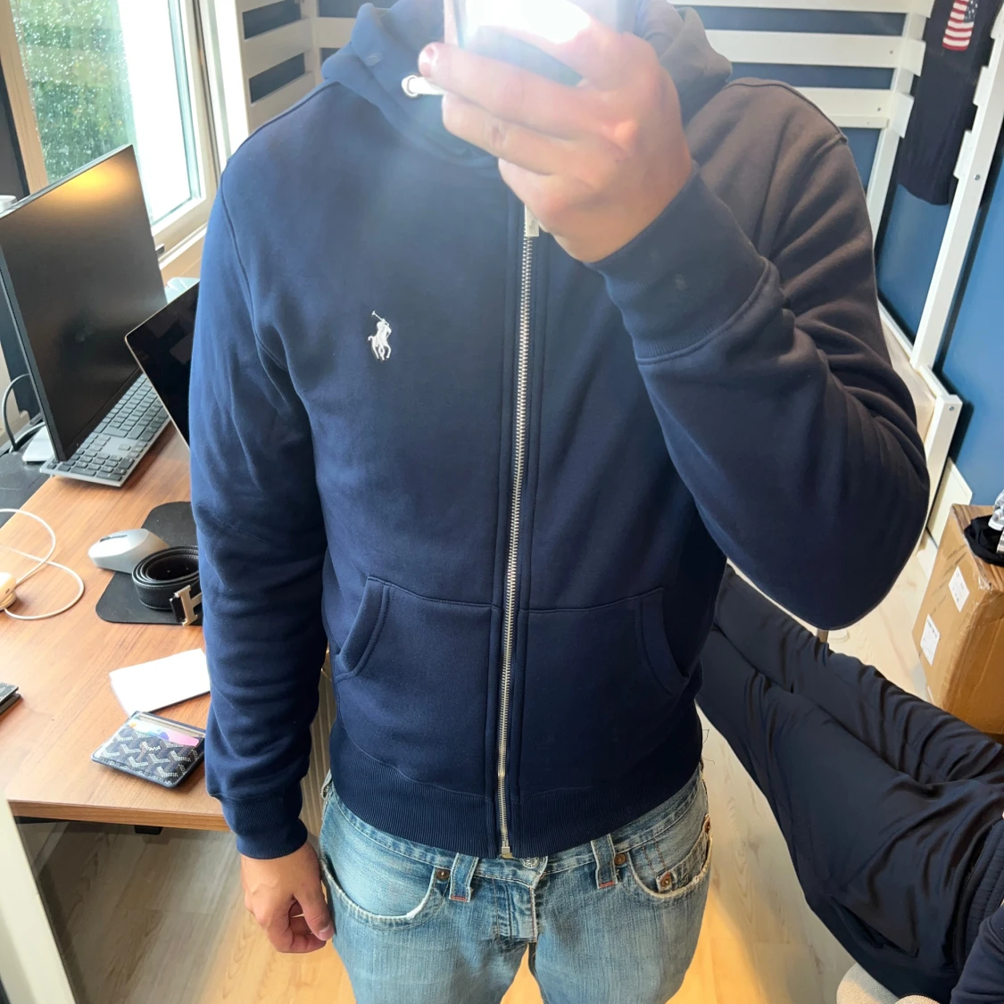 Marinblå zipup Polo Ralph Lauren - 1