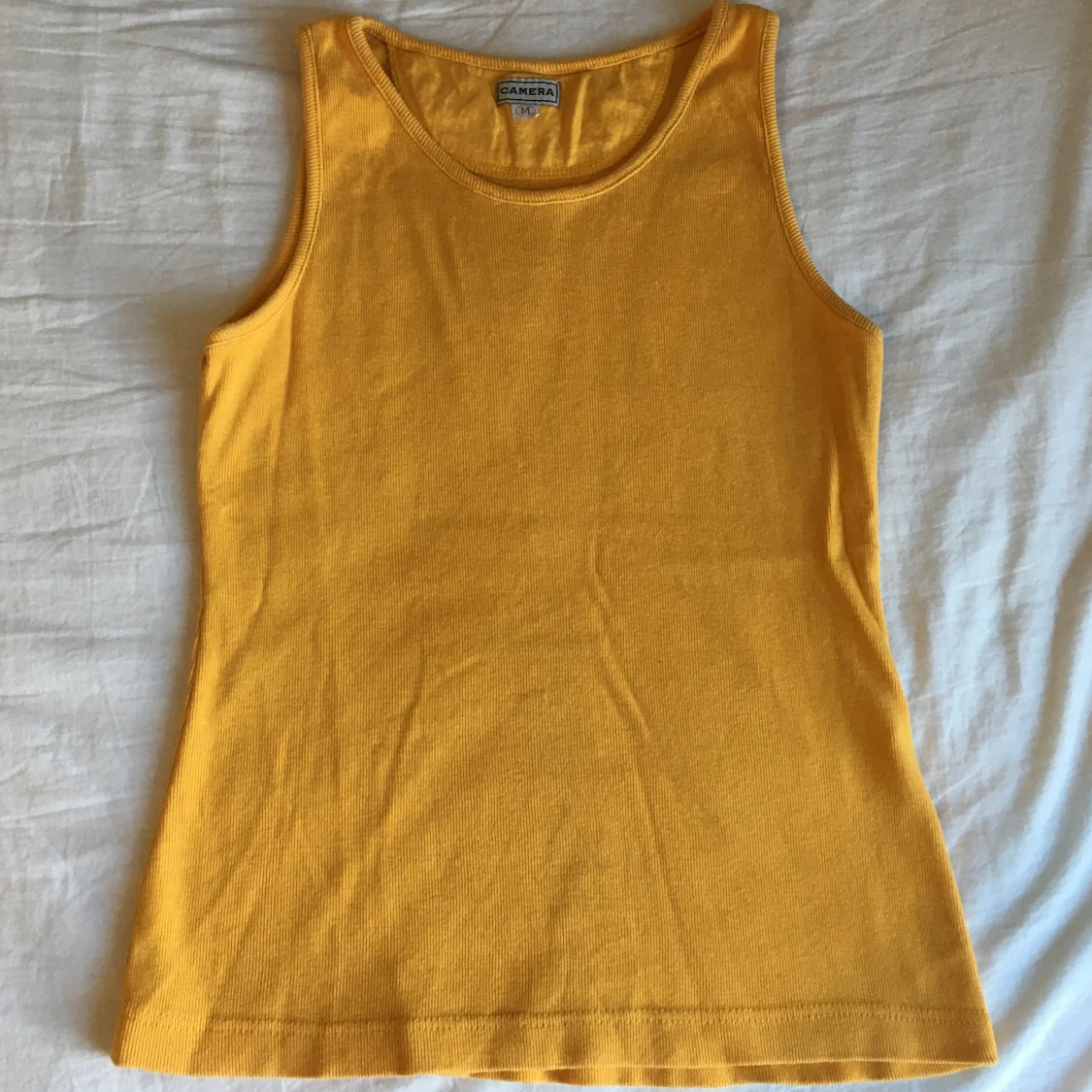 Vintage ribbat orange linne/ topp - 1