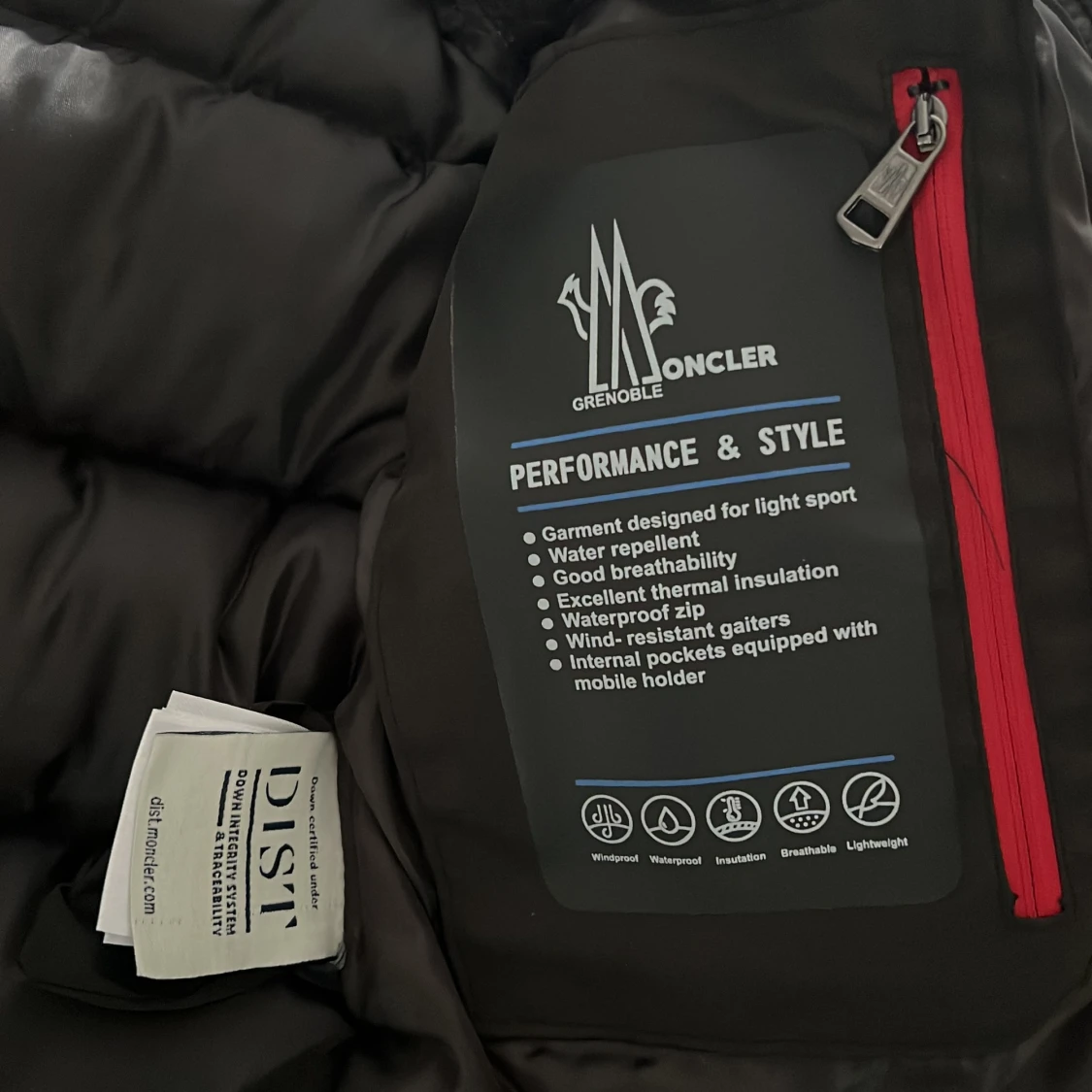 Svart Moncler pufferjacka med huva - 4