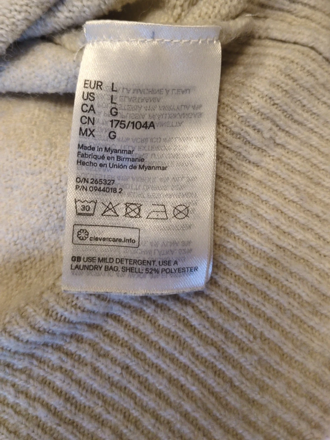 Beige croppad stickad tröja - 4