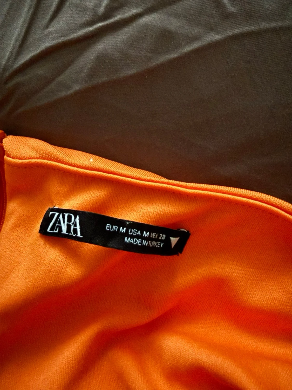 Orange halterneck kortklänning - 6